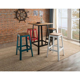 Jacotte Natural & Teal Bar Stool Model 72333 By ACME Furniture